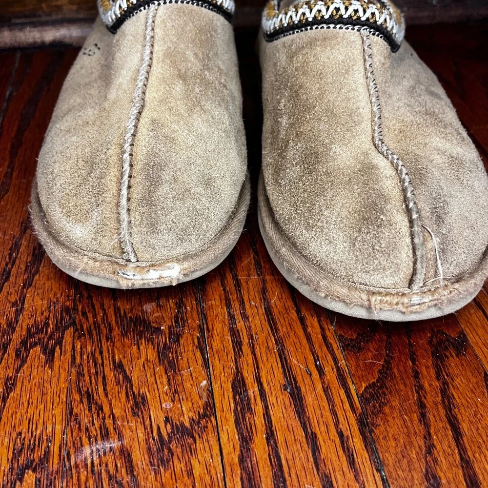 UGG Tasman Suede Slippers Chestnut Brown 1019066K Kids Size 4 Mens 4 Womens 6‎
